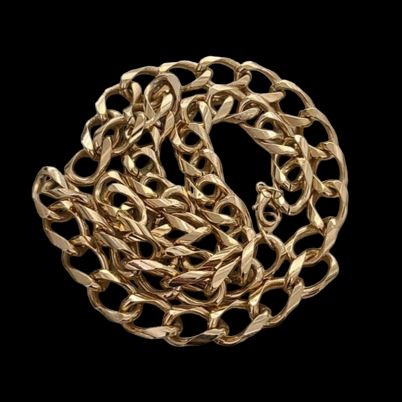 Vintage Jewelry - VINTAGE Y2K Cuban Link Chain 30” Gold Plated Hip Hop Chunky Necklace 90s